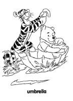 Een kleurplaat van  winnie de poeh - groep